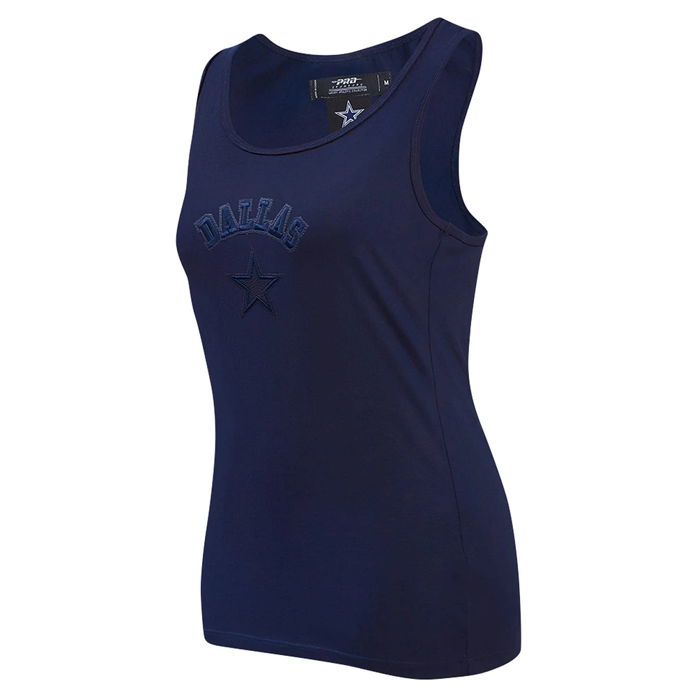 Women's Pro Standard Navy Dallas Cowboys Triple Tonal Racerback Tank Top