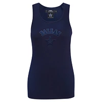 Women's Pro Standard Navy Dallas Cowboys Triple Tonal Racerback Tank Top