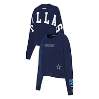 Women's Pro Standard  Navy Dallas Cowboys Wingspan Pullover Sweatshirt