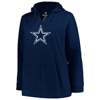 Profil pour femme Micah Parsons Bleu marine Dallas Cowboys Taille plus Nom et numéro du joueur Pull à capuche