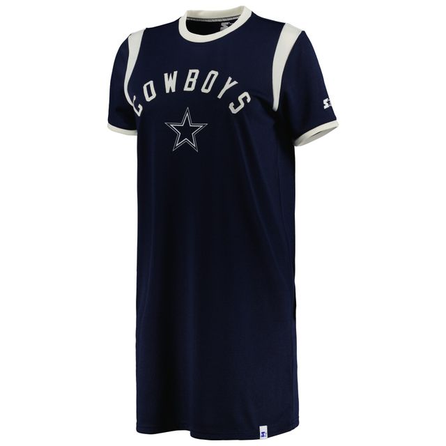 Women's Starter Navy/White Dallas Cowboys Playoff Sneaker Dress Size: Extra Small