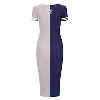 Robe Colleen bleu marine/argent pour femme STAUD Dallas Cowboys