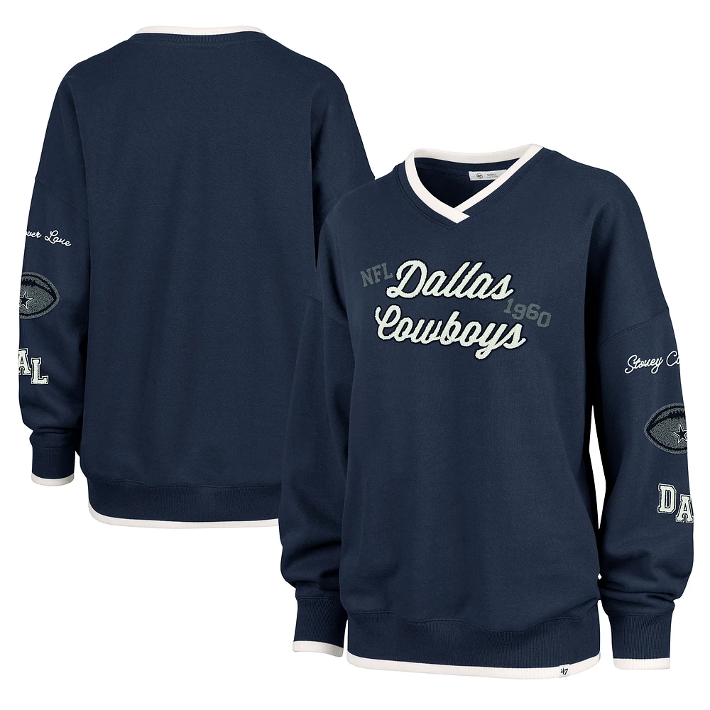 Sweat-shirt à capuche Stoney Clover Lane x '47 Navy Dallas Cowboys des années 80 pour femme