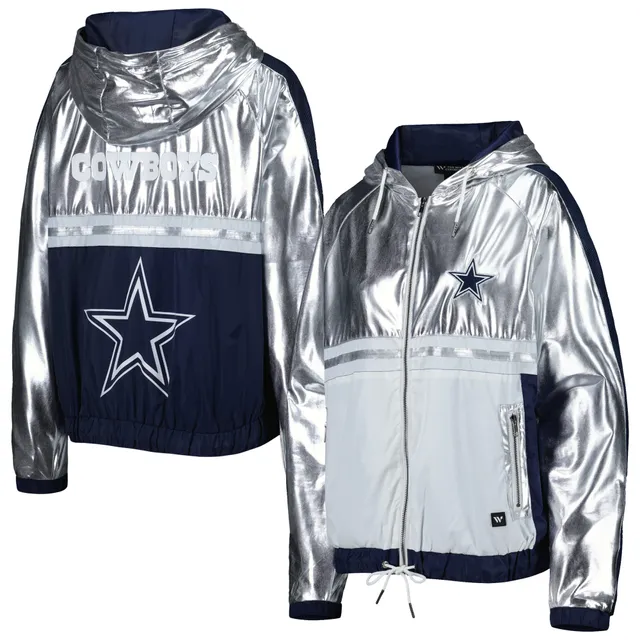 Lids Dallas Cowboys Antigua Metallic Logo Fortune Quarter-Zip Jacket