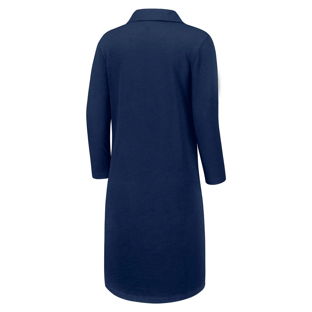 Women's Tommy Bahama Navy Dallas Cowboys Ashby Isles Three-Quarter Length Sleeve Pullover
 Jersey Dress