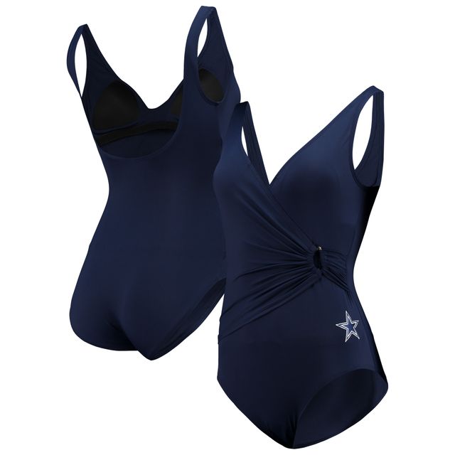 TBH COW NAVY 16433 22 MAILLOT DE BAIN UNE PIÈCE WRAP CLARA PERLÉ FEMME LADBATSUT