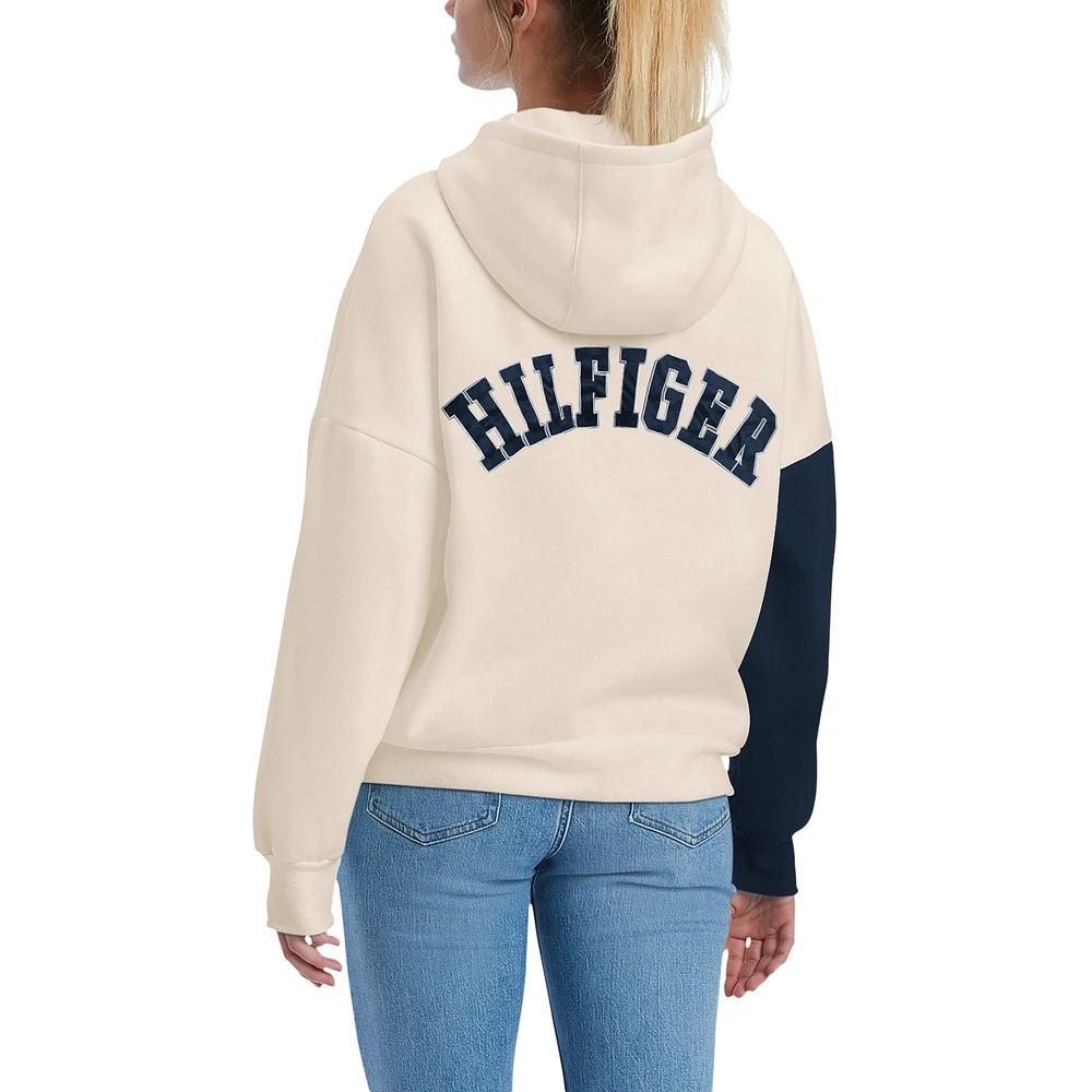 Women's Tommy Hilfiger Cream/Navy Dallas Cowboys Harriet Pullover Hoodie