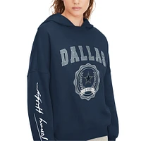 Women's Tommy Hilfiger Navy Dallas Cowboys Becca Dropped Shoulders Pullover Hoodie