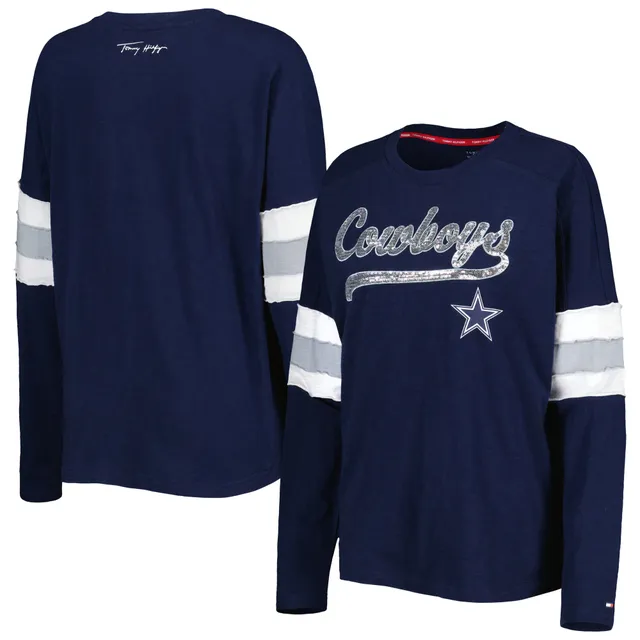 Lids Dallas Cowboys Tommy Hilfiger Women's Justine Long Sleeve Tunic  T-Shirt - Navy