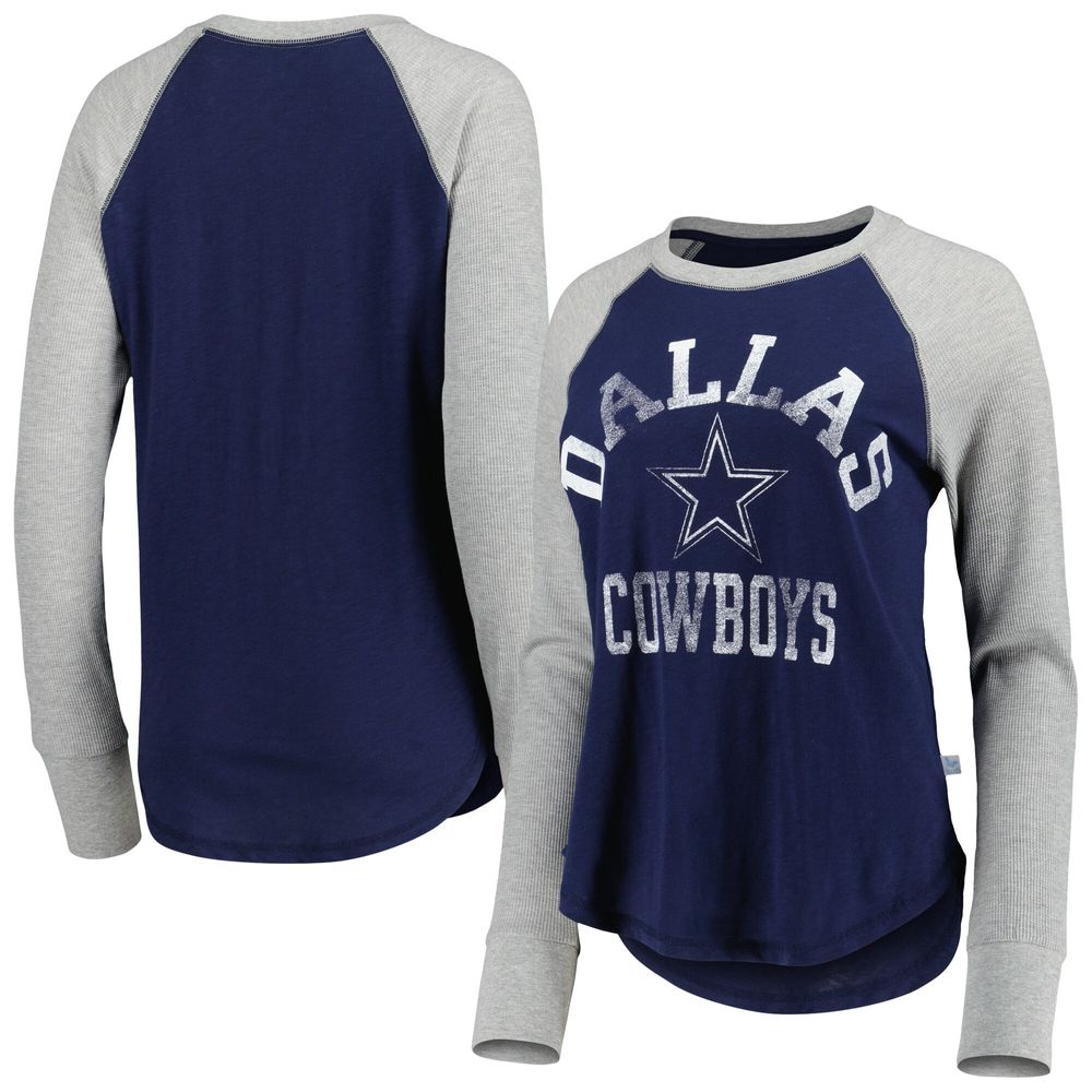 Touch Women's Touch Navy Dallas Cowboys Waffle Raglan Long Sleeve