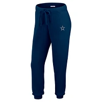 Women's WEAR by Erin Andrews  Cream Dallas Cowboys Knitted Tri-Blend Long Sleeve T-Shirt & Pants Lounge Set