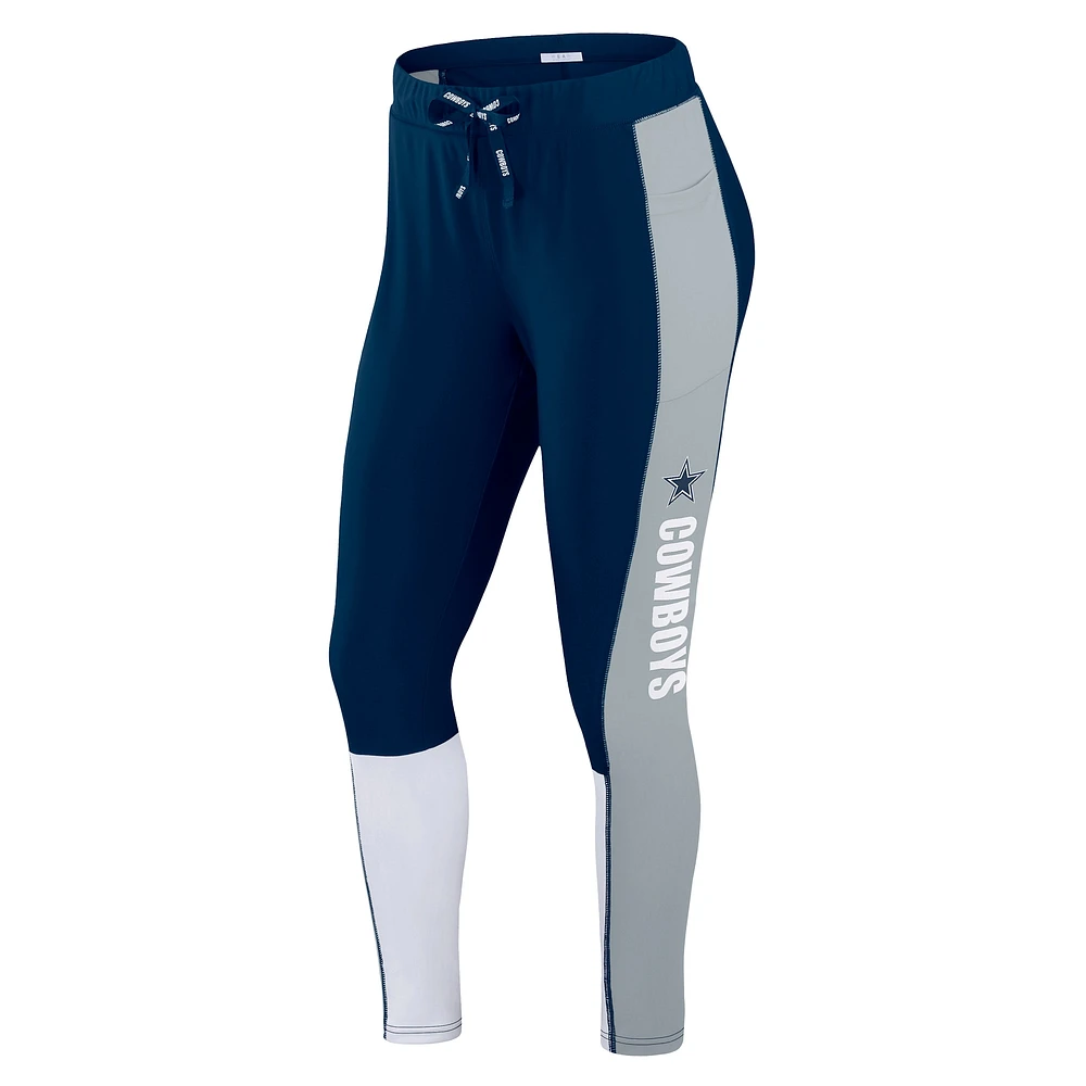 Women's WEAR by Erin Andrews Navy Dallas Cowboys Color-Block Leggings