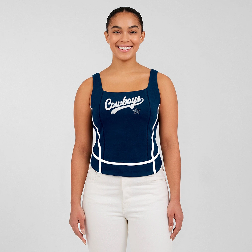 Women's WEAR by Erin Andrews Navy Dallas Cowboys Square Neck Tank Top