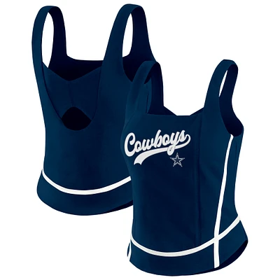 Women's WEAR by Erin Andrews Navy Dallas Cowboys Square Neck Tank Top