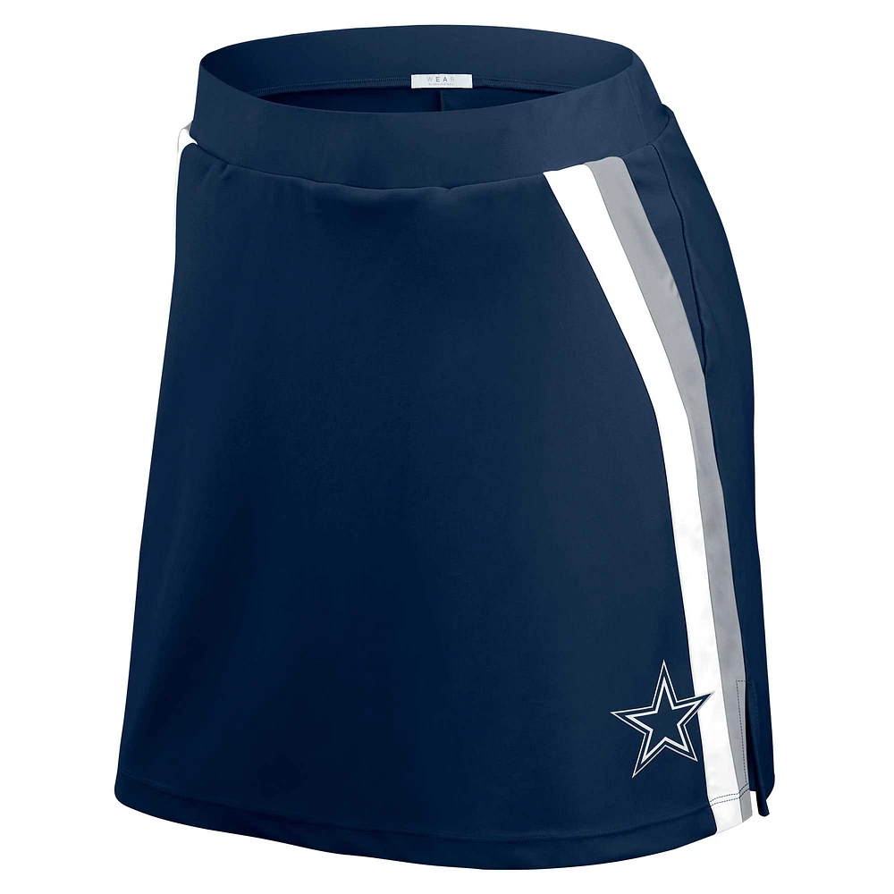 Jupe-short rayée bleu marine Dallas Cowboys WEAR by Erin Andrews pour femme