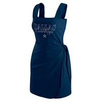 Women's WEAR by Erin Andrews  Navy Dallas Cowboys Wrap Dress