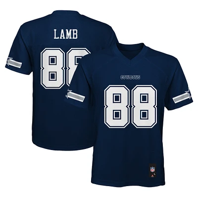 Maillot de joueur réplique bleu marine CeeDee Lamb des Cowboys Dallas pour jeunes