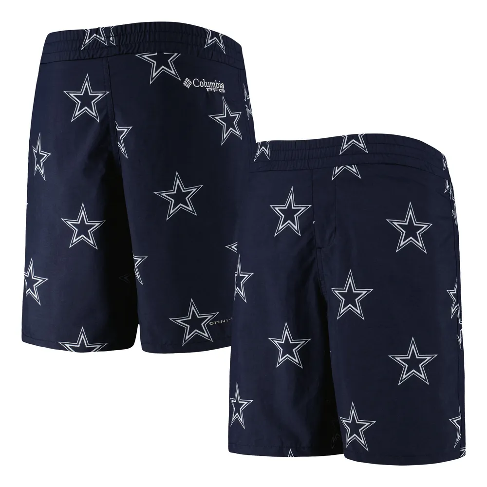 Lids Dallas Cowboys Columbia Youth Backcast Star Omni-Shade Allover Print  Shorts - Navy