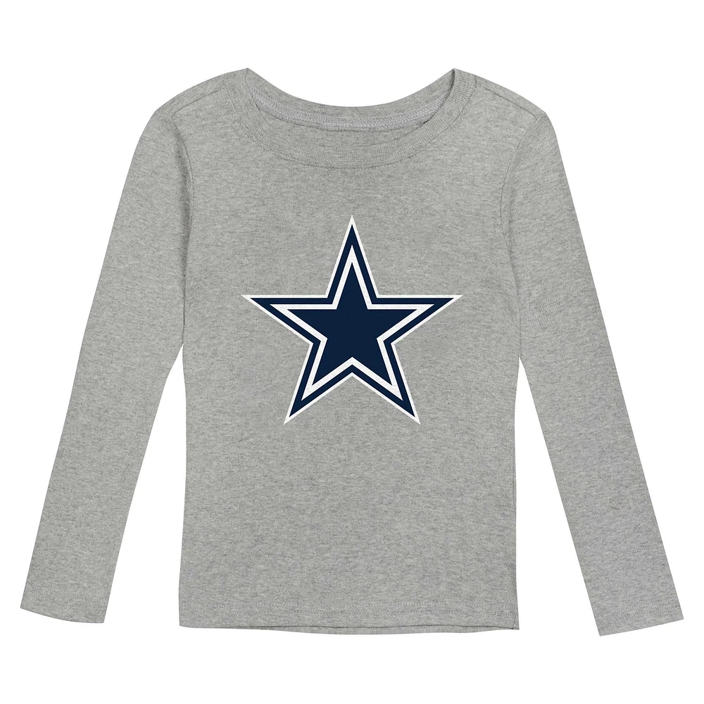 Ensemble de nuit pour jeunes Dallas Cowboys avec t-shirt à manches longues et pantalon