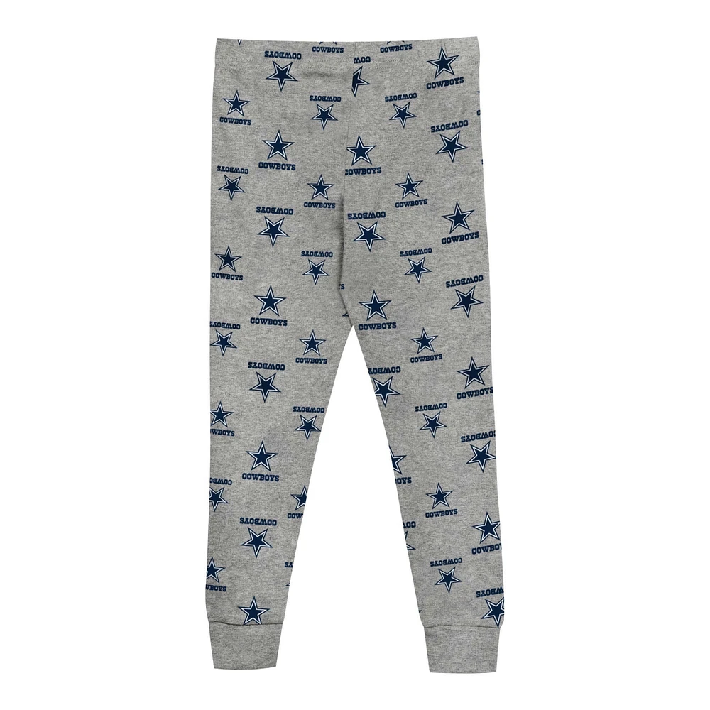 Ensemble de nuit pour jeunes Dallas Cowboys avec t-shirt à manches longues et pantalon