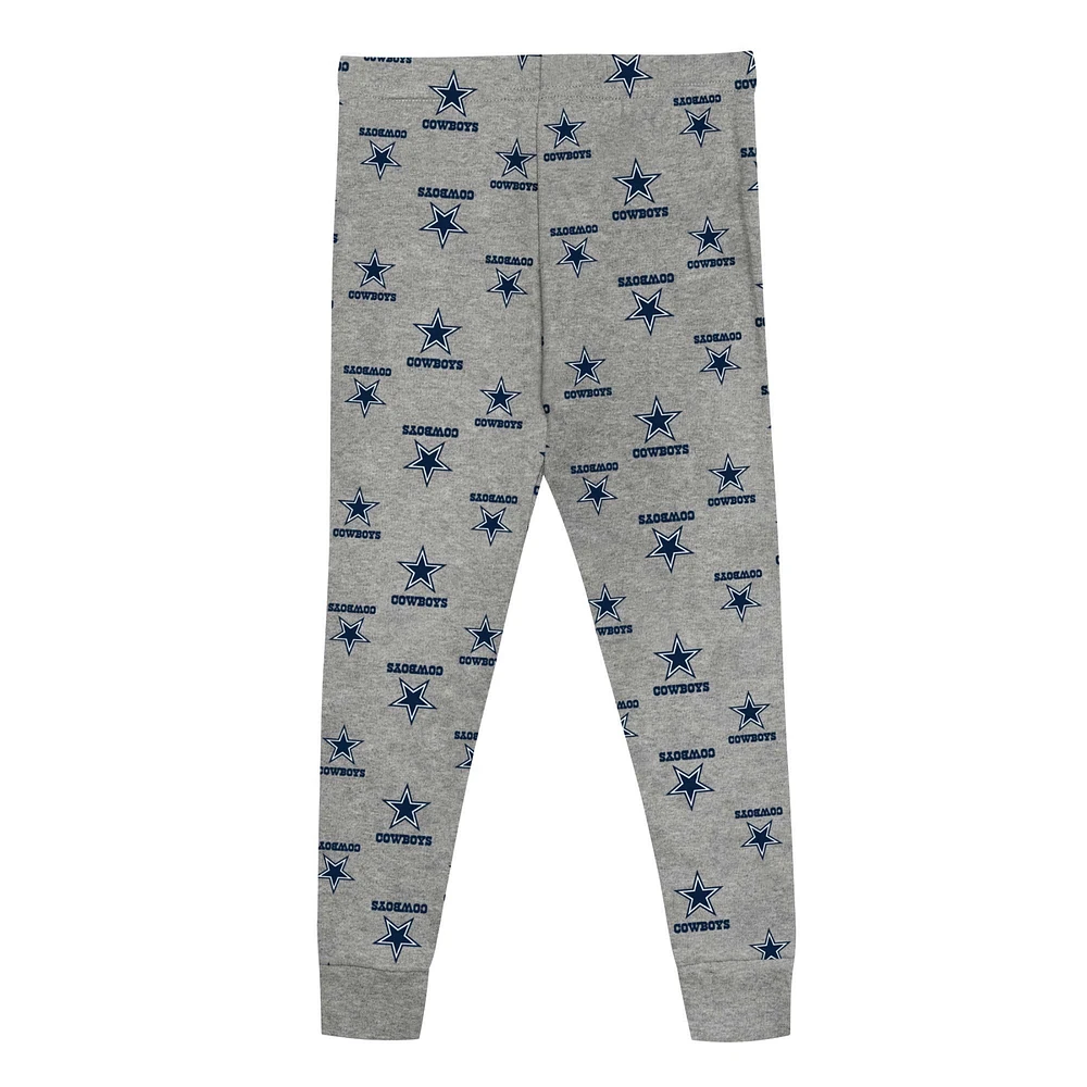 Ensemble de nuit pour jeunes Dallas Cowboys avec t-shirt à manches longues et pantalon