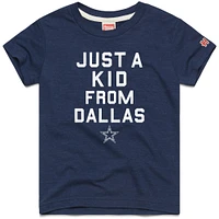 Youth Homage  Navy Dallas Cowboys Just a Kid Tri-Blend T-Shirt