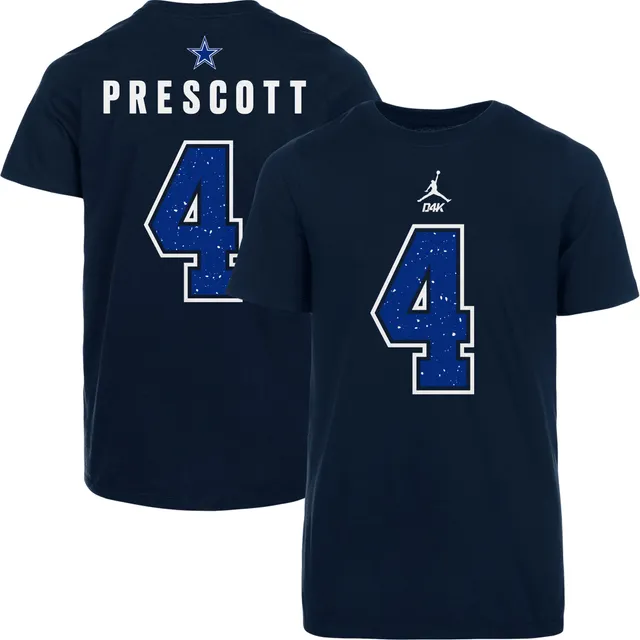 Women's Dak Prescott White/Navy Dallas Cowboys Plus Size Name