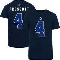 T-shirt avec nom et numéro pour jeunes Jordan Brand Dak Prescott, bleu marine, Dallas Cowboys