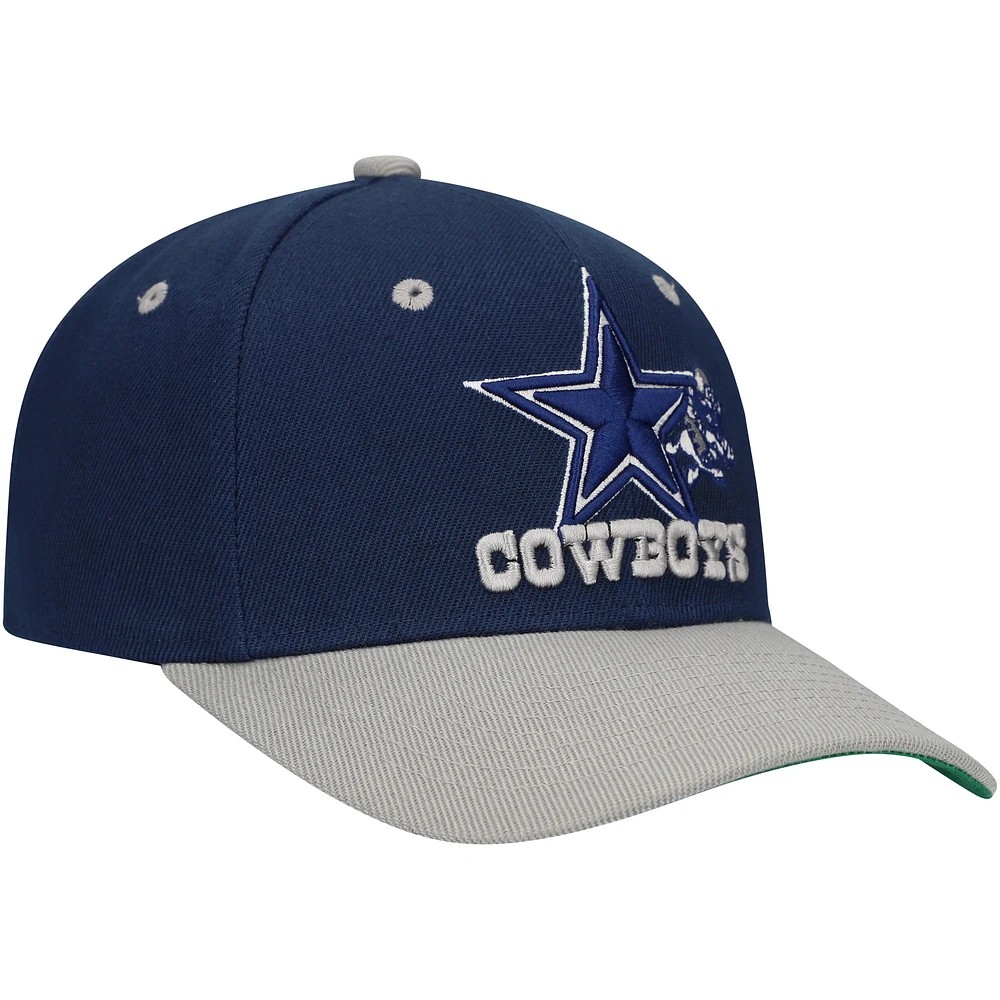 Casquette ajustable All In 2.0 bleu marine pour jeunes Mitchell & Ness des Cowboys de Dallas