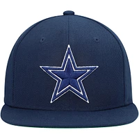 Casquette snapback à visière plate Mitchell & Ness bleu marine Dallas Cowboys Team Ground pour jeunes