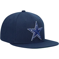 Casquette snapback à visière plate Mitchell & Ness bleu marine Dallas Cowboys Team Ground pour jeunes