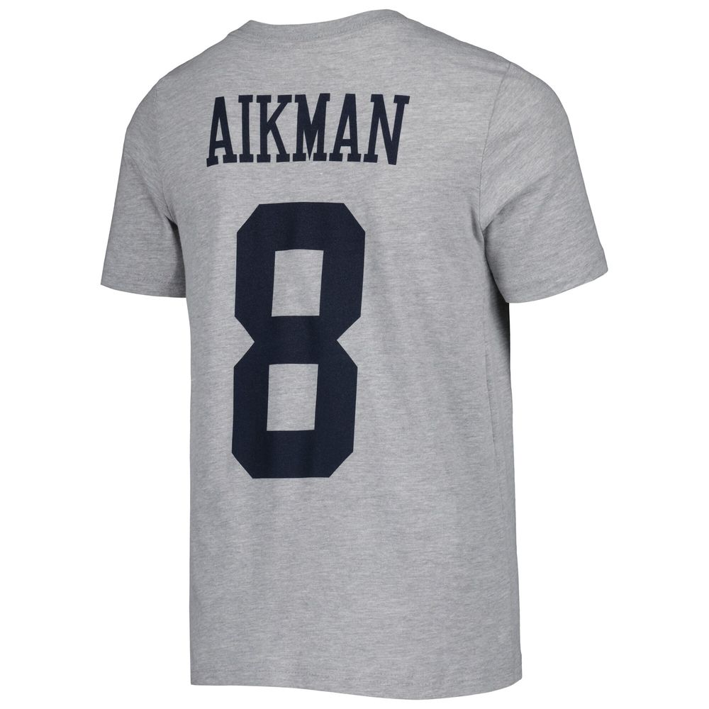 Youth Mitchell & Ness Troy Aikman Heathered Gray Dallas Cowboys Retired Retro Player Name Number T-Shirt Size: Large