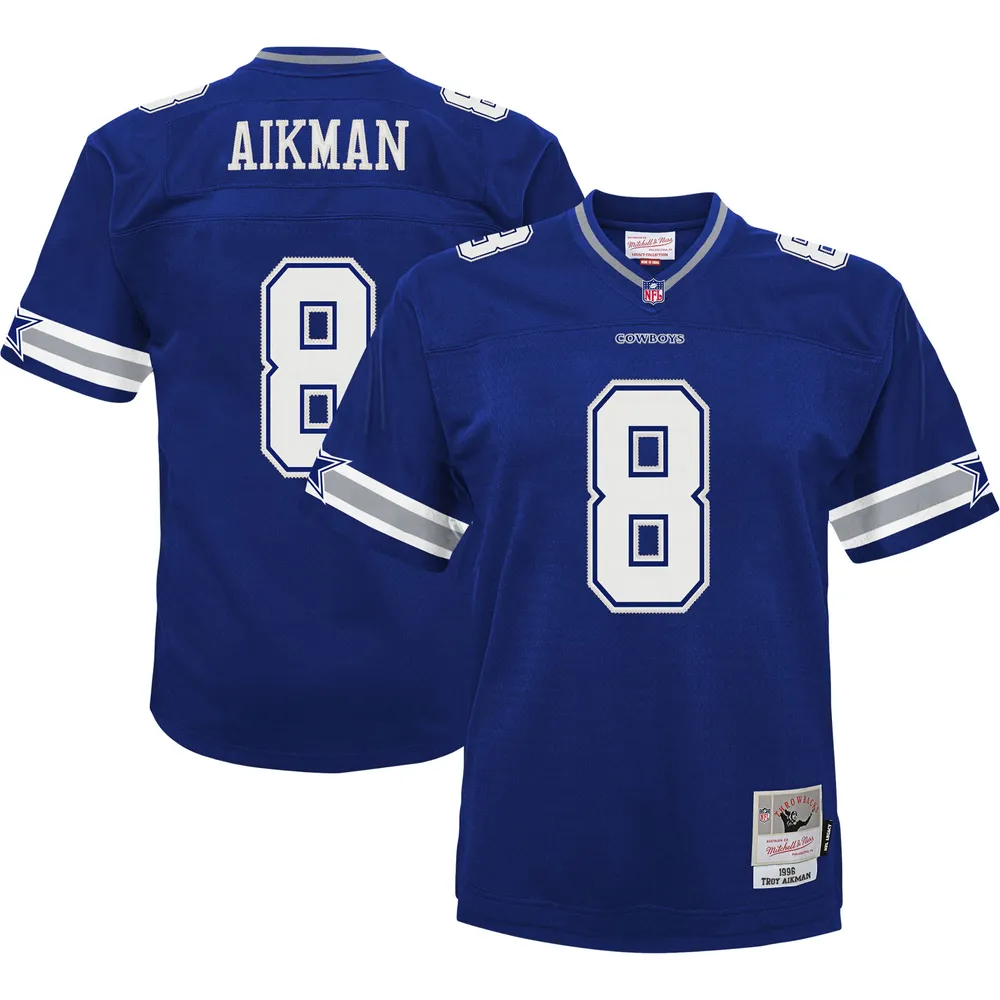 Troy Aikman Dallas Cowboys Autographed Blue Alternate Mitchell & Ness Authentic  Jersey