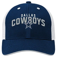 Youth Navy Dallas Cowboys Core Lockup Trucker Adjustable Hat