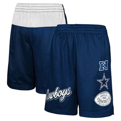 Youth Navy Dallas Cowboys Game Time Color-Block Shorts