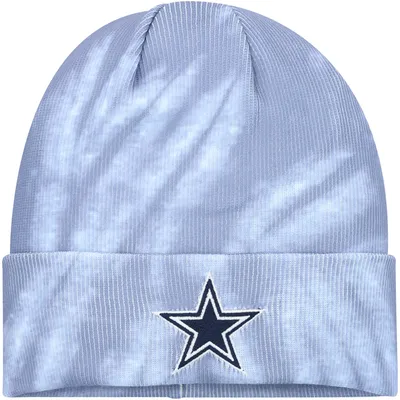 Men's '47 Cream Dallas Cowboys Hone Patch Cuffed Knit Hat with Pom