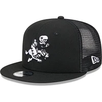 Casquette réglable de camionneur noir Dallas Cowboys Retro Joe Main B-Dub 9FIFTY New Era pour jeune