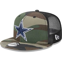 Youth New Era Camo Dallas Cowboys  Main Trucker 9FIFTY Snapback Hat