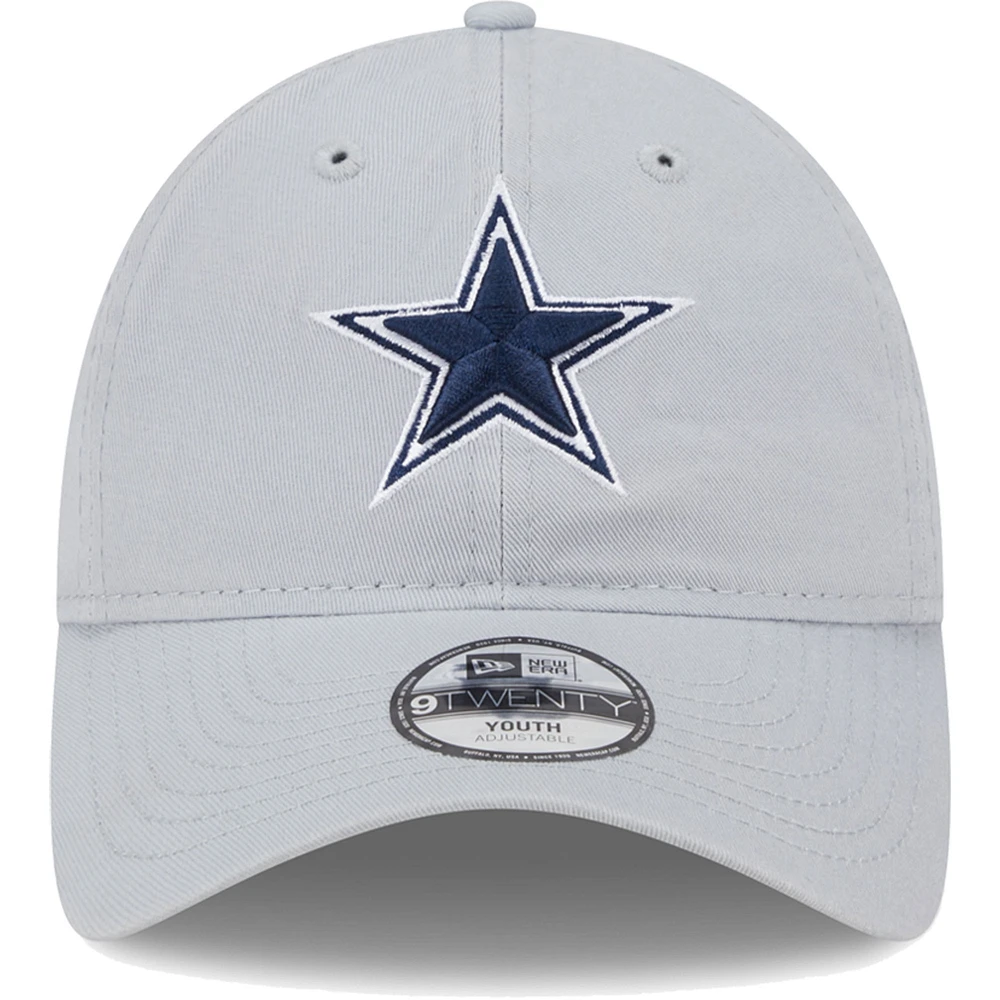 Casquette réglable New Era Dallas Cowboys Main Core Classic 2.0 9TWENTY grise pour jeune