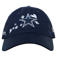 Casquette ajustable 9TWENTY New Era Dallas Cowboys Flowers bleu marine pour jeune