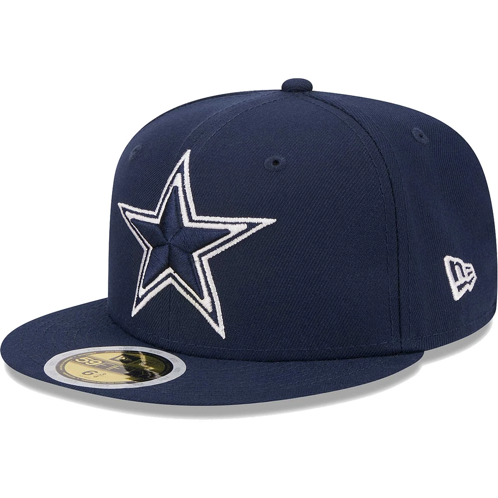 Casquette ajustée 59FIFTY Main Dallas Cowboys New Era bleu marine pour jeune