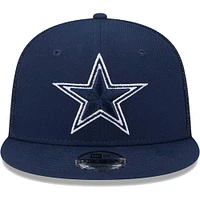 Casquette snapback 9FIFTY Main Trucker Main Trucker des Dallas Cowboys New Era bleu marine pour jeune