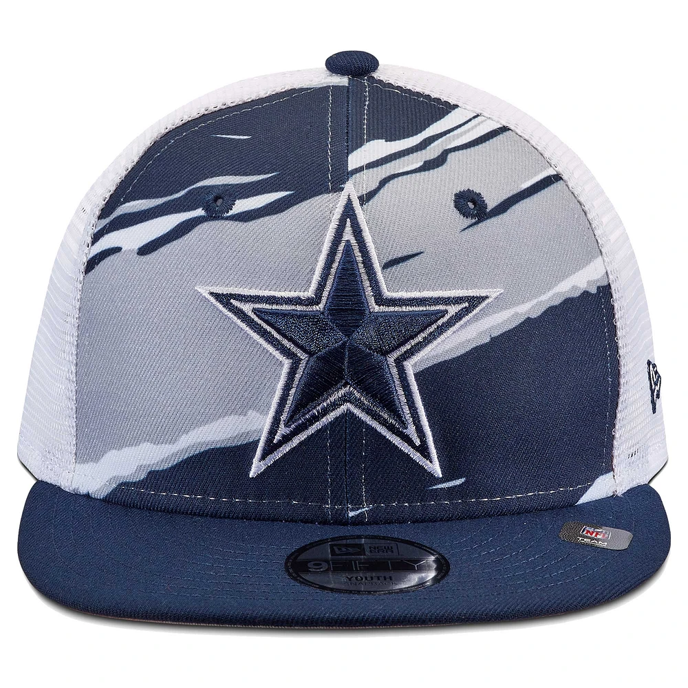 Casquette snapback 9FIFTY Trucker Snapback Dallas Cowboys Tear bleu marine New Era pour jeune