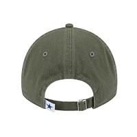 Casquette ajustable Main 9TWENTY des Cowboys de Dallas de New Era pour jeunes, olive