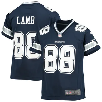 Maillot de jeu joueur Nike CeeDee Lamb Navy Dallas Cowboys pour jeune