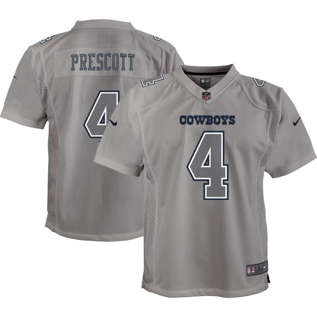 Maillot de jeu Atmosphere Dallas Cowboys Nike Dak Prescott gris pour jeune