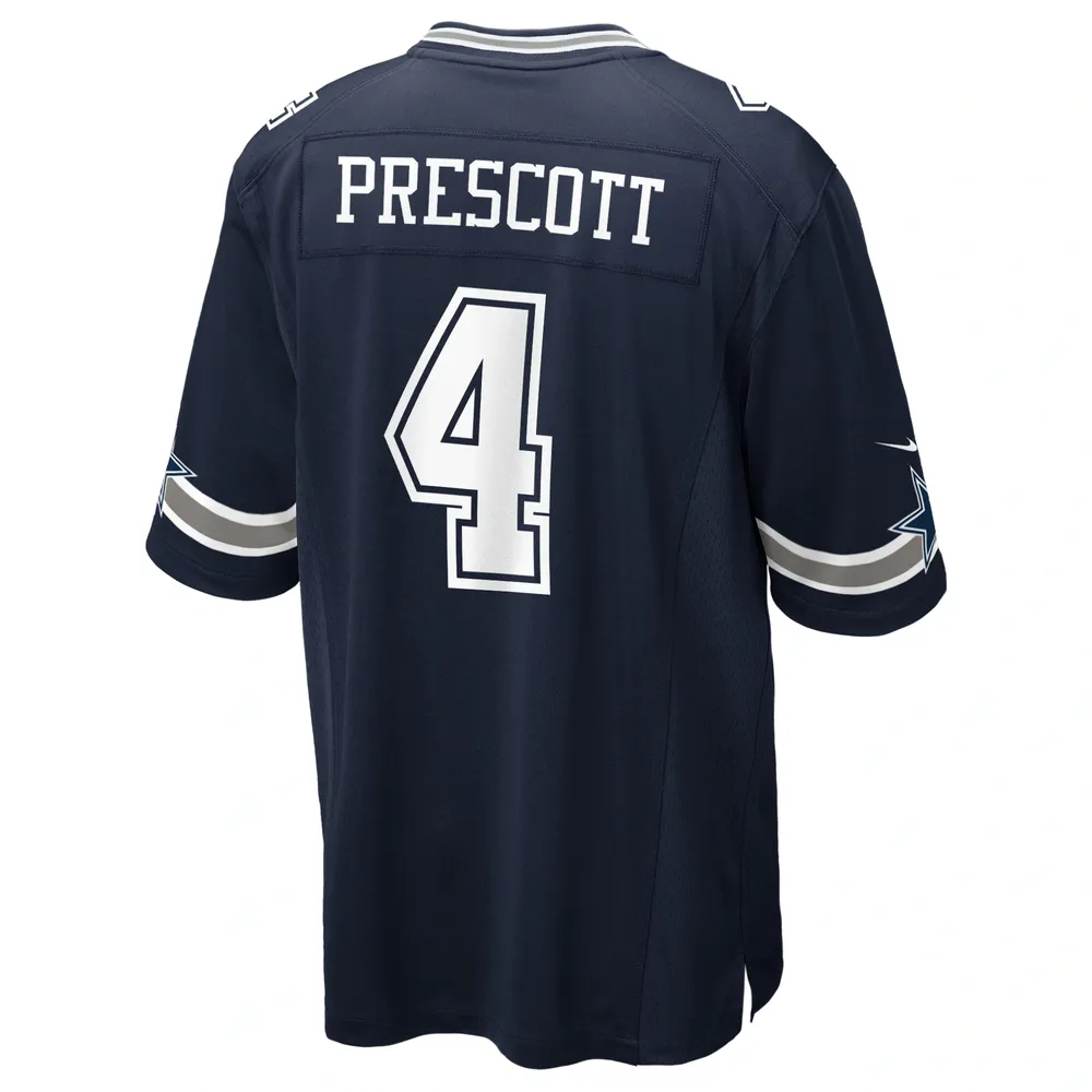 Maillot de match Nike Dak Prescott pour jeunes des Cowboys Dallas, bleu marine