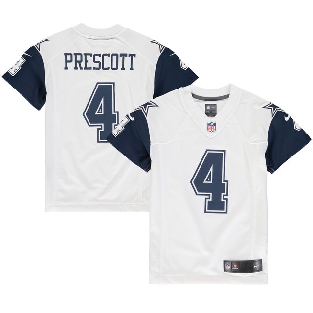 Maillot Nike Dallas Cowboys Color Rush Game Dak Prescott Blanc pour Jeune