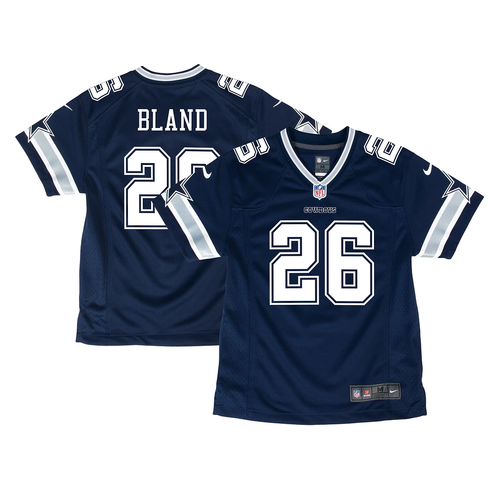 Maillot de match Nike DaRon Bland pour jeunes des Cowboys Dallas, bleu marine