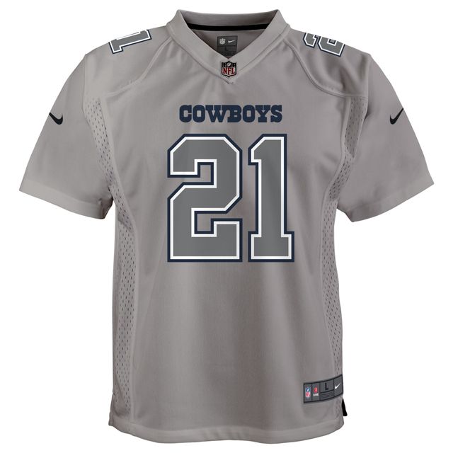 Maillot Nike Ezekiel Elliott Dallas Cowboys Atmosphere Game pour Jeunes Gris